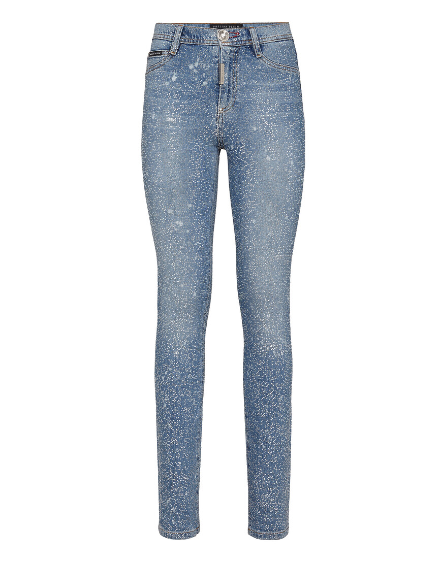 Джинсы С Высокой Посадкой Philipp Plein A18C-WDT0875-PDE004N_07RG