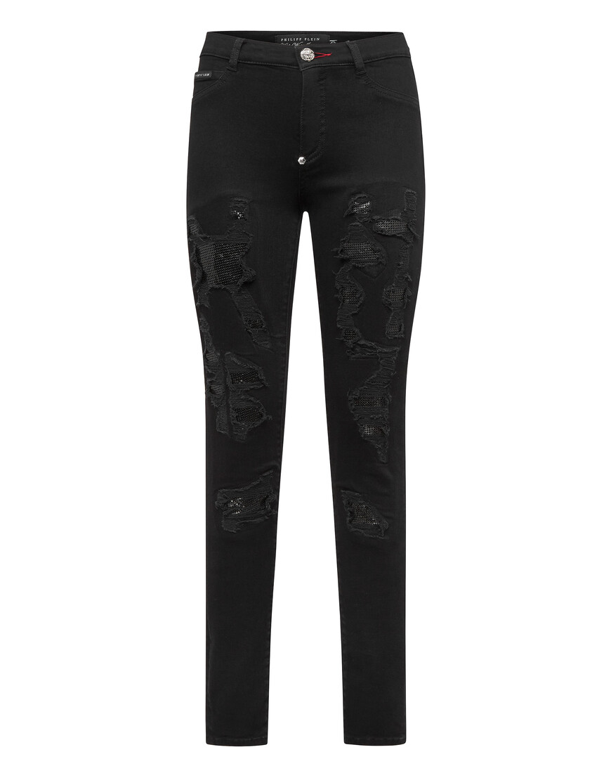 Джинсы С Высокой Посадкой Philipp Plein P20C-WDT1355-PDE004N_02te