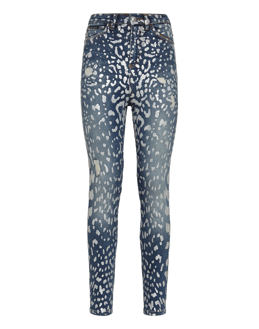 Джинсы С Высокой Посадкой Philipp Plein F19C-WDT1145-PDE004N_14OW