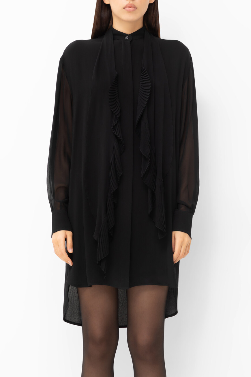 Платье Givenchy Из Шелка Черный BW20C610R4 001
