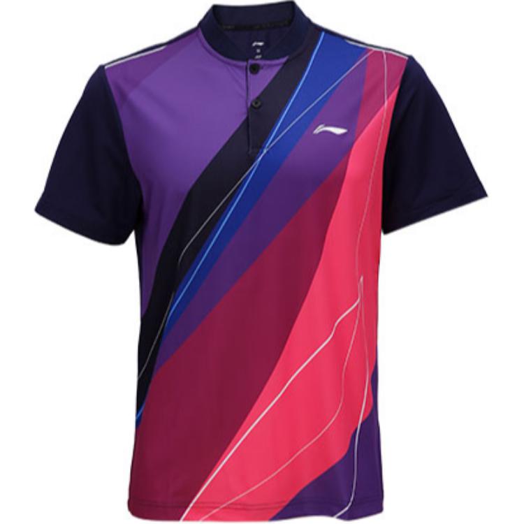 Li-Ning Elastic Breathable Quick-Dry Sports Jersey Men Sportswear Sailor-Blue AAYT559-1 xs red