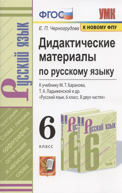 Дидактические материалы по русскому языку. 6 класс. К учебнику М.Т. Баранова, Т.А. Ладыженской и др. "Русский язык. 6 класс. В двух частях" (М.: Просвещение) Читай-город