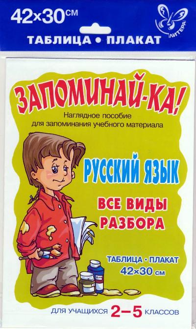 Русский язык. Все виды разбора. 2-5 класс. Таблица-плакат Читай-город