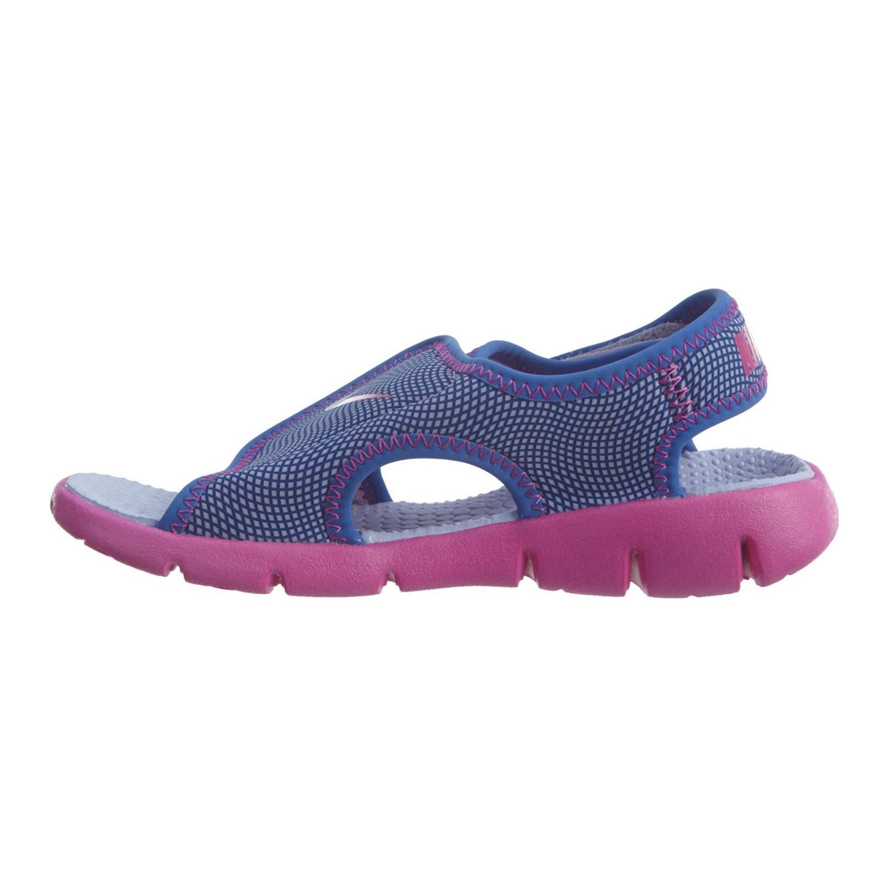 Сандалии для детей Nike Sunray Adjust 4 Нескользящая подошва Амортизация Устойчивость к истиранию Дышащие Фиолетовые Детские 386520-504 28 blue