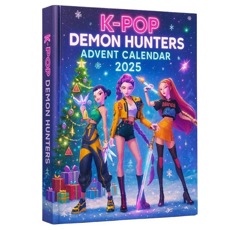 %Аниме Фильм K-pop Охотники на демонов Адвент-календарь Huntrix Руми Мира Зои Саджа Мальчики Нелепый Тигр Рождественские украшения Новогодний подарок blue Binchi Outdoor Equipment