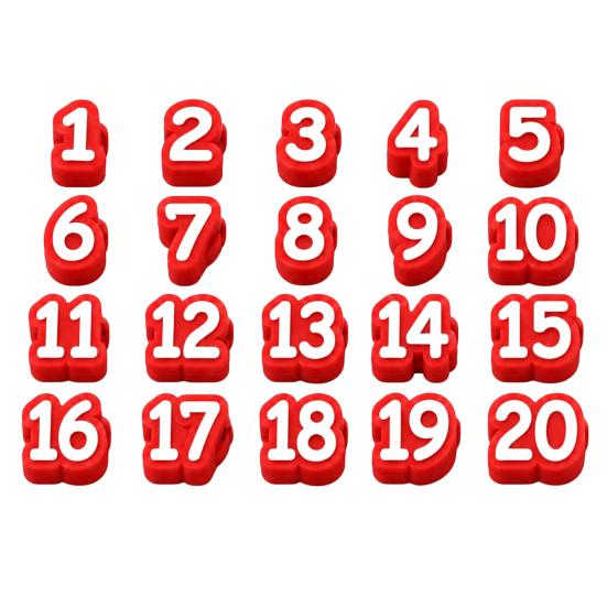 Многоразовые номерные бирки для карандашей 1-20/1-30/1-50, Нумерованные колпачки, Классные бирки, Система отслеживания для учителей, Маркеры 1-20 красный Hot Women