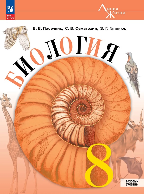 Биология. 8 класс. Базовый уровень. Учебник. ФГОС 2021 Читай-город