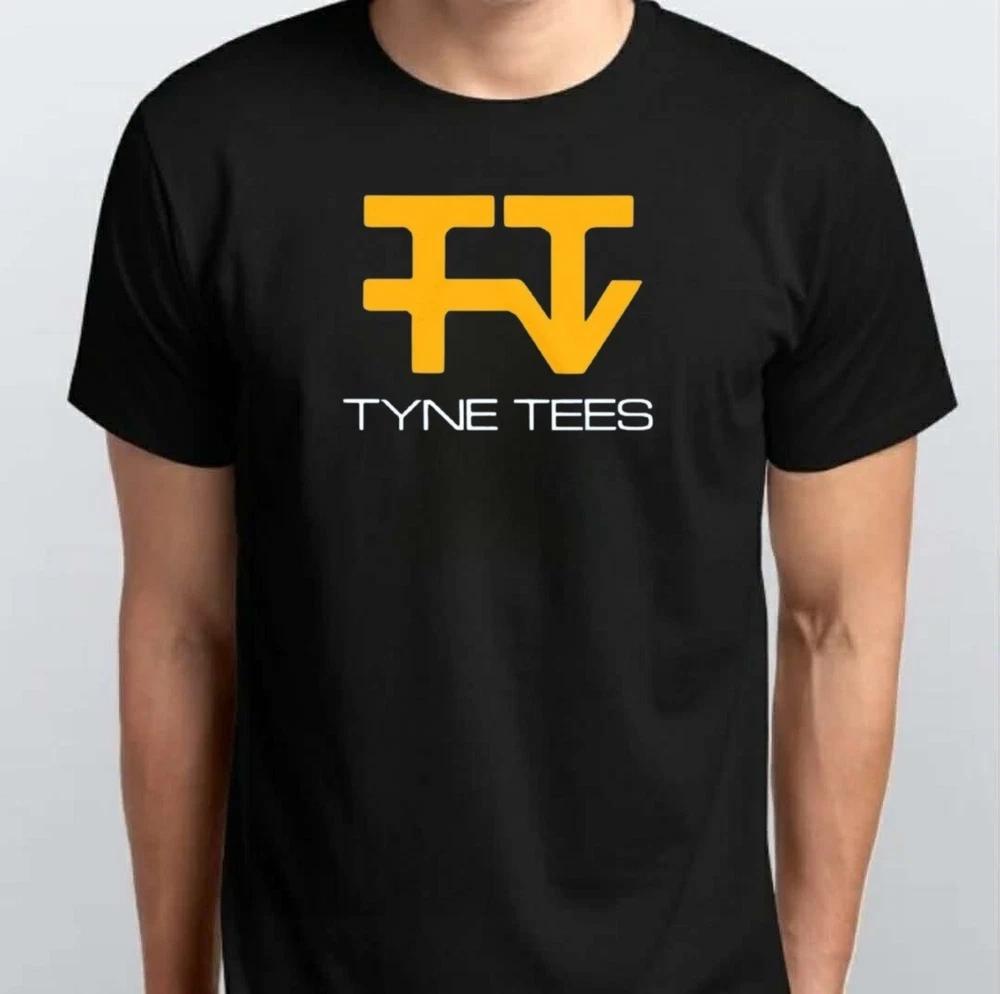 Tyne Tees Regional Television Logo Mens TSHIRT S M L XL XXL 3 4 XL Black White S black benberFashion