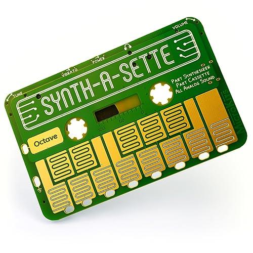 MicroKits Synth-a-Sette | Карманный набор синтезаторов | Аналоговый синтезатор | Музыкальный гаджет | Электронный инструмент, работающий от бананов yellow Sliema Japan Products