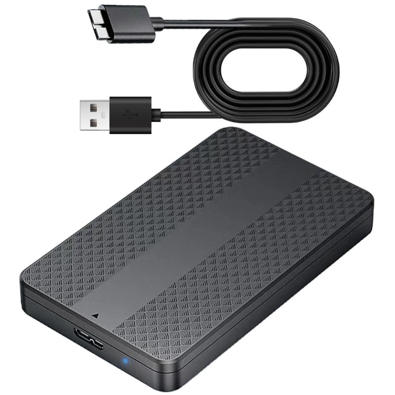 Портативный корпус 2,5 дюйма SATA для SSD и HDD, без винтов, конструкция из АБС-пластика black Cheese Bread Ball