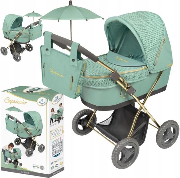 Коляска для кукол DeCuevas Capriccio С зонтиком Toys 85073 gray Storr.pl