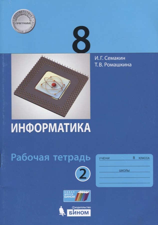 Информатика. 8 класс: рабочая тетардь. В 2 частях Часть 2 Читай-город