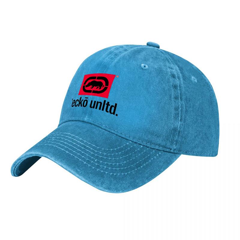 Кепка ECKO UNLTD из стираного хлопка Классический крой с красной вышитой нашивкой-логотипом Прочный холст для повседневной носки blue Keily cap