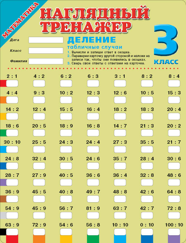 Математика. Деление (табличные случаи). 3 классы Читай-город