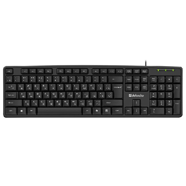 клавиатура DEFENDER ELEMENT HB-520 45522 1,5м USB черный