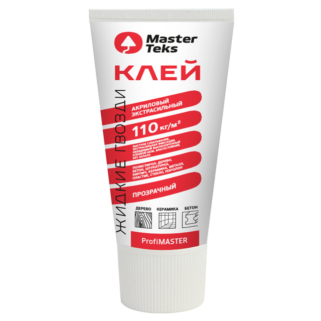 клей монтажный MASTERTEKS жидкие гвозди экстрасильный 180г бесцветный, арт.9753542