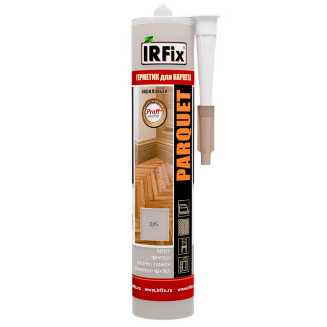 герметик акриловый IRFIX Parquet для паркета 310мл дуб, арт. 20023