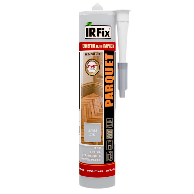 герметик акриловый IRFIX Parquet для паркета 310мл белый дуб, арт. 20062
