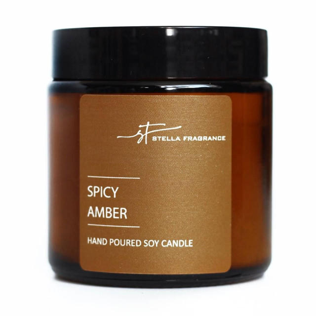 свеча в банке STELLA FRAGRANCE Spicy Amber 6х6,5см 30ч/г ароматизированная Нет марки