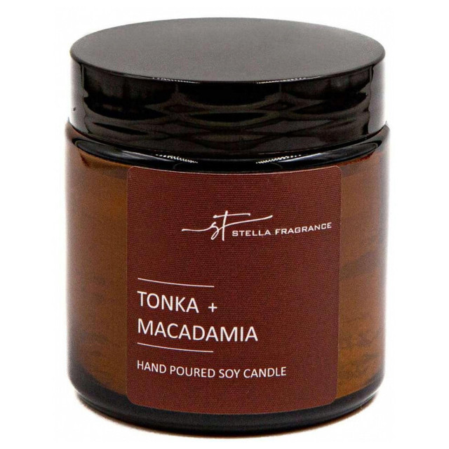 свеча в банке STELLA FRAGRANCE Tonka Macadamia 6х6,5см 30ч/г ароматизированная Нет марки