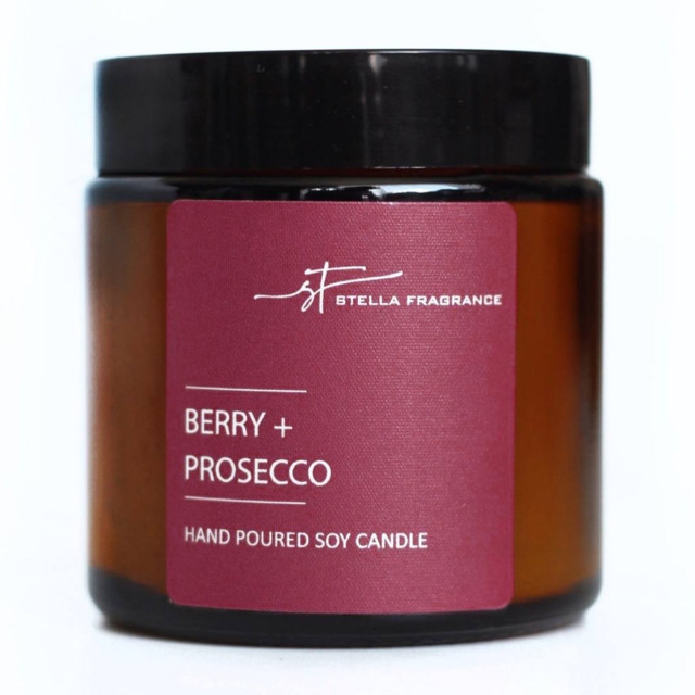 свеча в банке STELLA FRAGRANCE Berry Prosecco 6х6,5см 30ч/г ароматизированная Нет марки