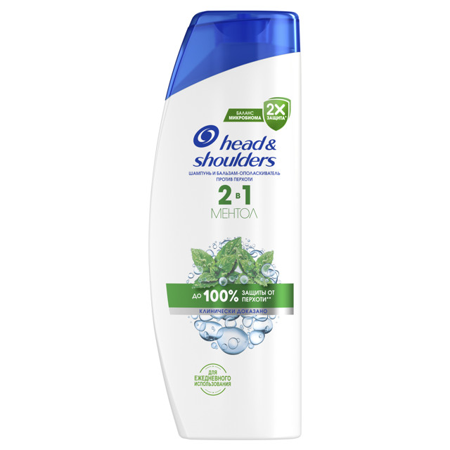 шампунь HEAD&SHOULDERS Ментол 2в1 от перхоти 360мл мужской HEAD & SHOULDERS