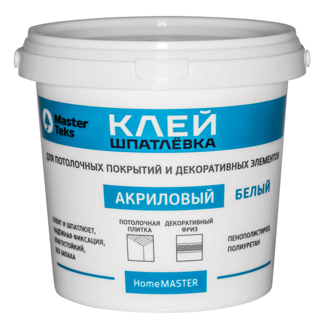 клей-шпатлевка MASTERTEKS акриловый 1,7кг белый, арт.9752924