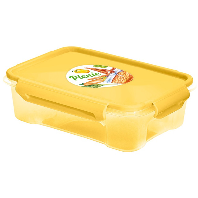 контейнер для продуктов ПОЛИМЕРБЫТ Летнее время/Summer time 1,1л 16,5х11,6х9,5см прямоугольный пласт
