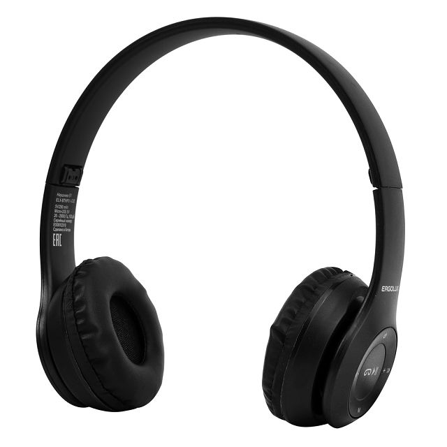наушники полноразмерные ERGOLUX ELX-BTHP01-C02 беспроводные черный Нет марки