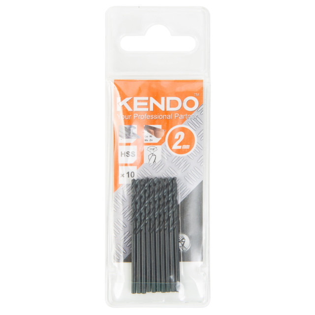 набор сверл по металлу KENDO HSS 2мм 10шт