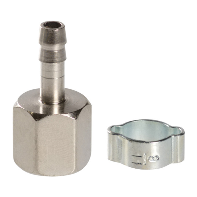 переходник FUBAG 1/4"F на елочку 6мм с обжимным кольцом 6х11мм FUBAG 180250 В
