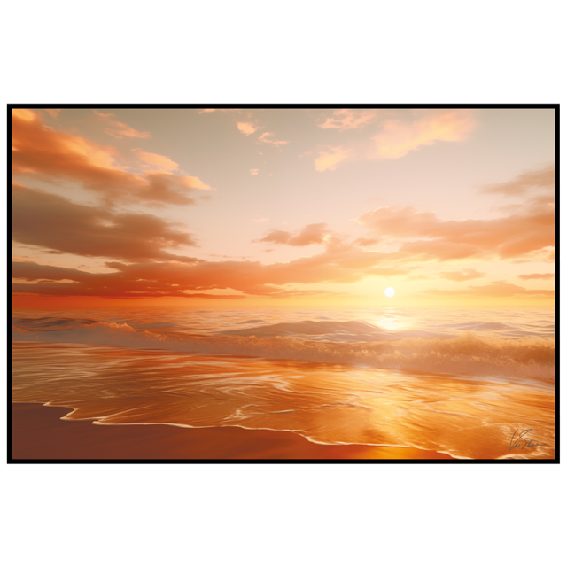 картина в раме на холсте Sunset 700х1100мм VICTORIA STENOVA