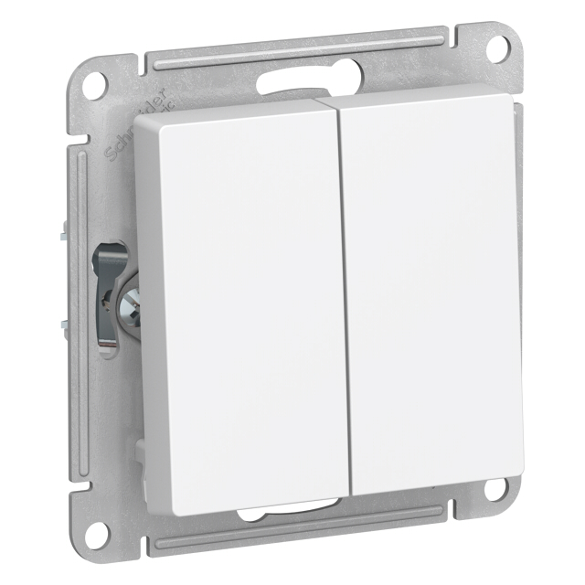 переключатель 2-клавишный Atlas Design белый SCHNEIDER ELECTRIC