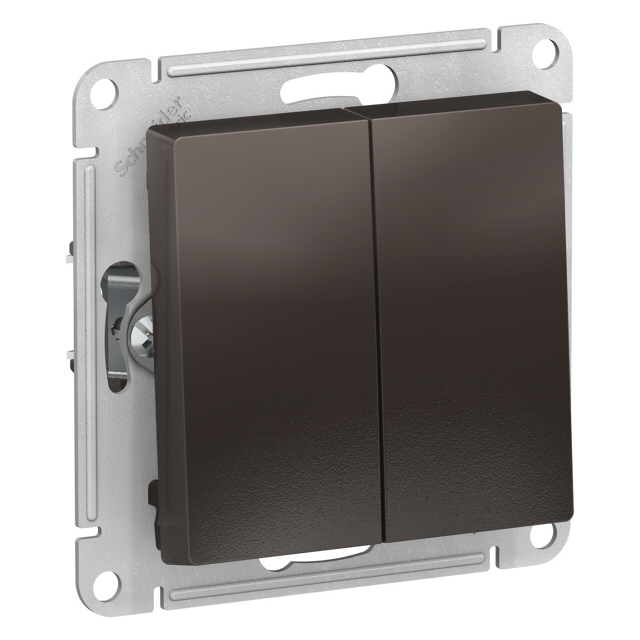 переключатель 2-клавишный Atlas Design мокко SCHNEIDER ELECTRIC