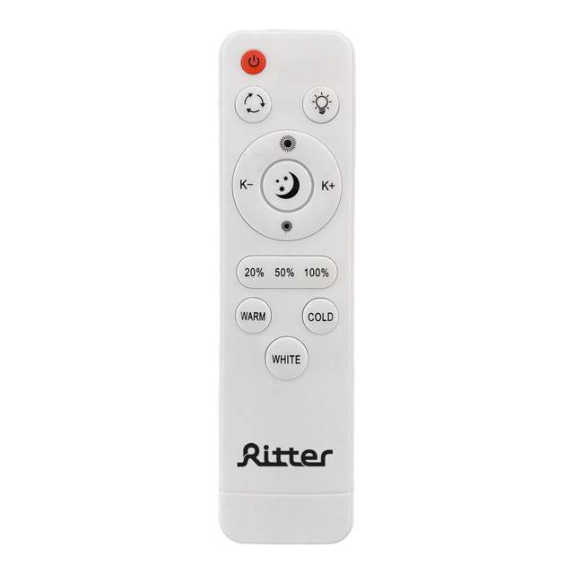 пульт ДУ для светодиодных люстр инфракрасный RITTER 2хААА длина луча до 8м белый