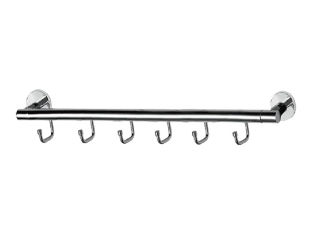 полотенцедержатель LEDEME Oval L207-6 46 см с 6 крючками