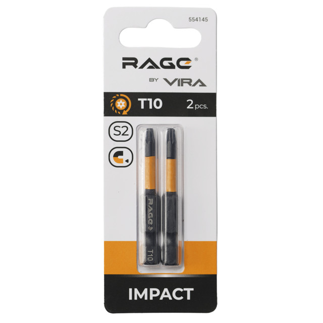бита RAGE by VIRA TORX T10 50мм 2шт