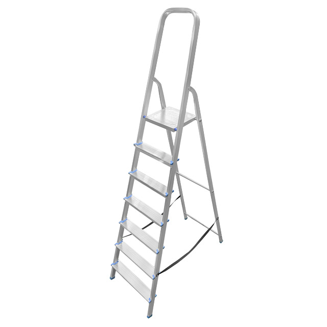 стремянка односекционная LADDERBEL 7 ступеней алюминиевая
