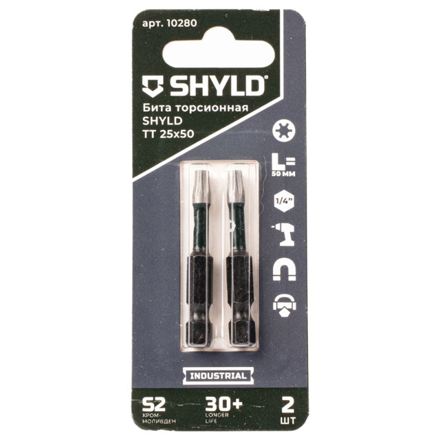 бита SHYLD Torx Tamper 25х50мм магнитная 2шт