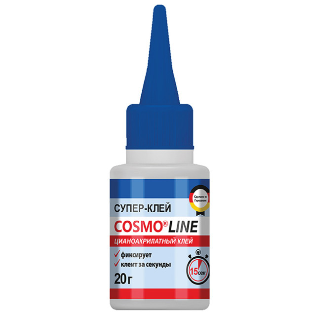 клей секундный COSMO LINE 20гр, арт.CA-500.390-(20)