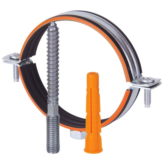 хомут сантехнический HUMALT 1/2" (20-24) М8 c шпилькой-шурупом и дюбелем Нет марки