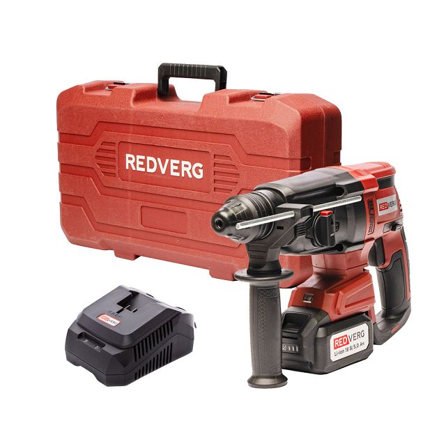 перфоратор аккумуляторный REDVERG RD-RH18-24BLK/U бесщеточный 2,2Дж 18В Li-Ion 5,0Ач 1АКБ