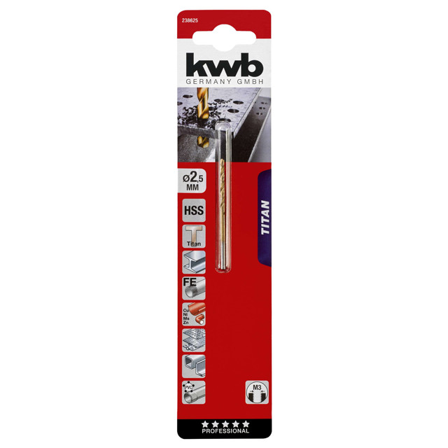 сверло по металлу KWB TITAN 2,5х57мм