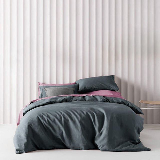 постельное белье 1,5сп MONA LIZA Актуал сатин гладкокр. 2 нав.50х70см шторм, арт.5202/138