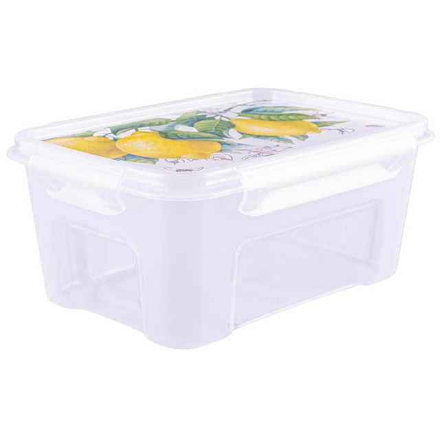 контейнер для продуктов ПОЛИМЕРБЫТ Fresh 1,1л 16,5х11,6х9,5см 4 замка прямоугольный пластик