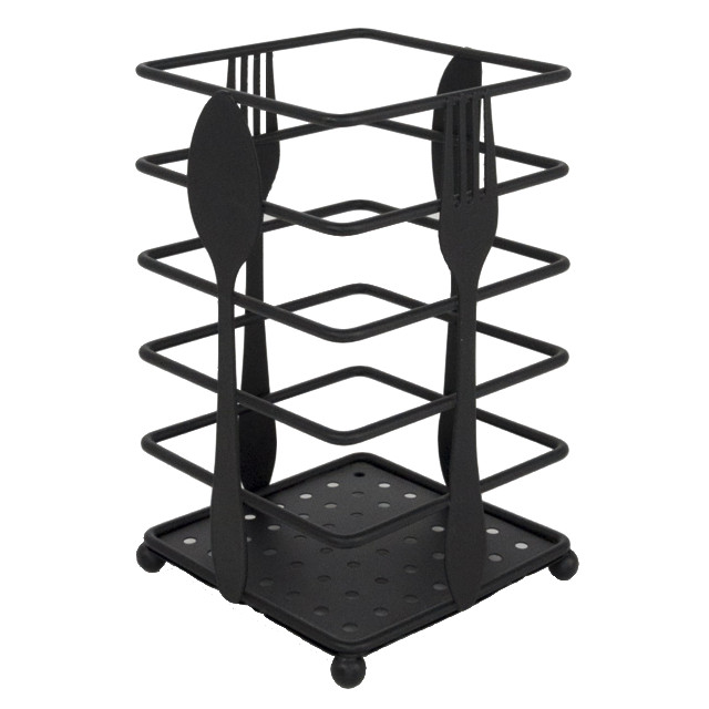 подставка для столовых приборов TODELIA Kitchen 10х10х16см нерж.сталь