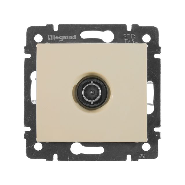 розетка LEGRAND Valena телевизионная пластиковая слоновая кость