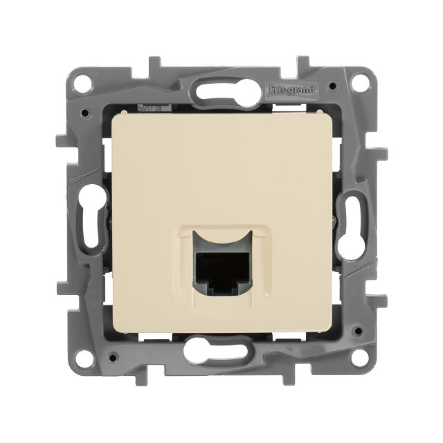 розетка розетка 1 пост компьютерная LEGRAND Etika слоновая кость