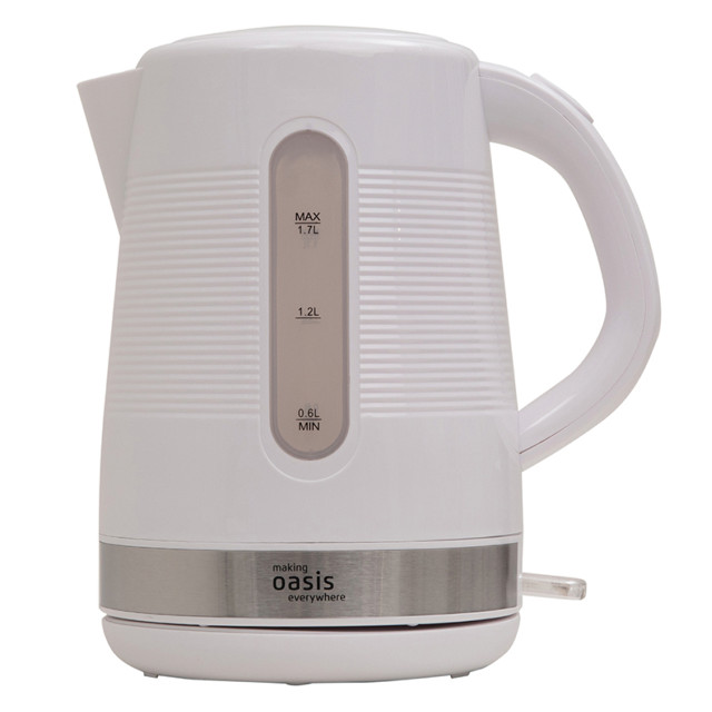 чайник OASIS K-1PW 2200Вт 1,7л пластик белый MAKING OASIS EVERYWHERE