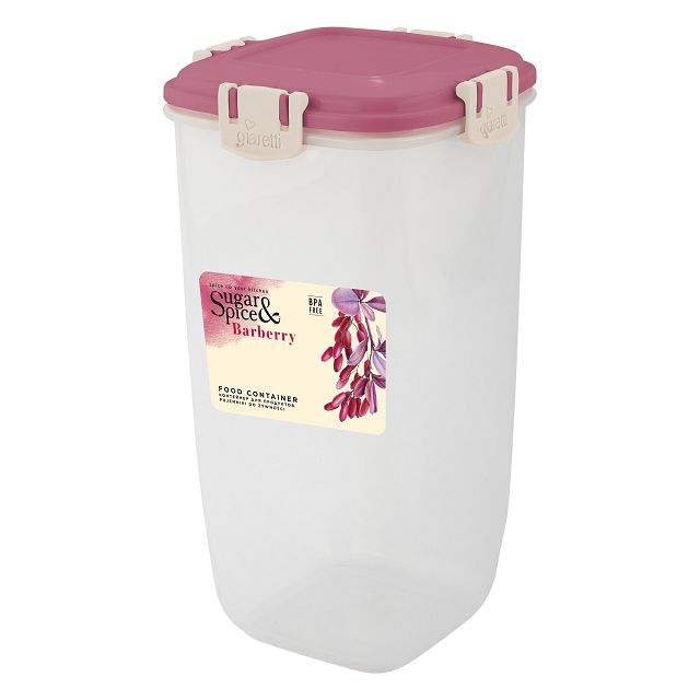 контейнер для продуктов SUGAR&SPICE Barberry 1,5л квадратный пластик брусничный Нет марки